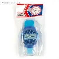 Точилка с контейнером &laquo;Часы&raquo;, с ластиком и щеткой, МИКС