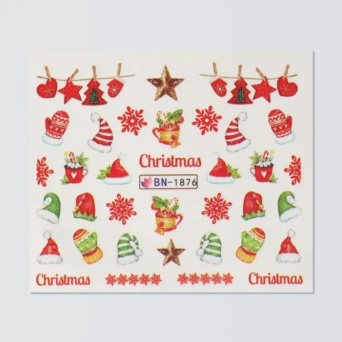 Слайдеры для ногтей &laquo;Christmas&raquo;, разноцветные