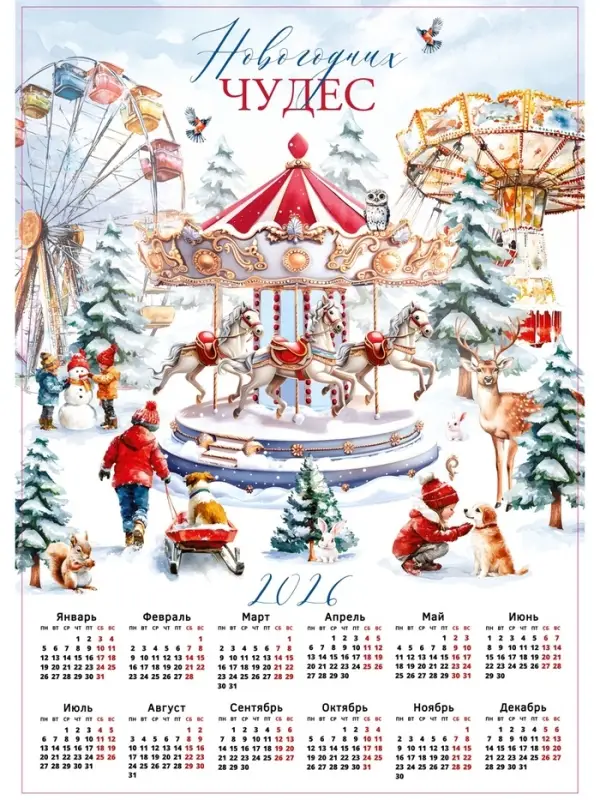 Календарь 2026 &laquo;Карусель&raquo;, А2