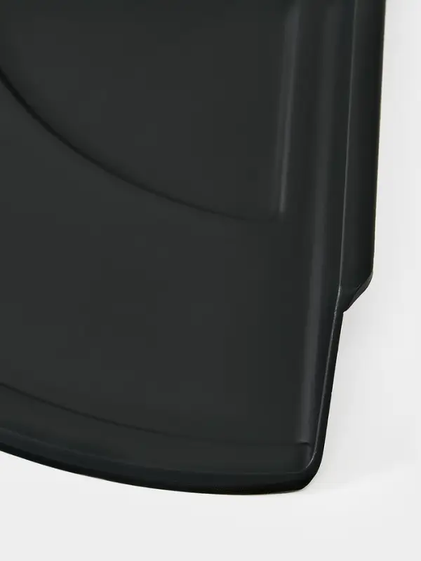 Щетка с совком "Meli", бамбуковая ручка, цвет черный 20х19 см