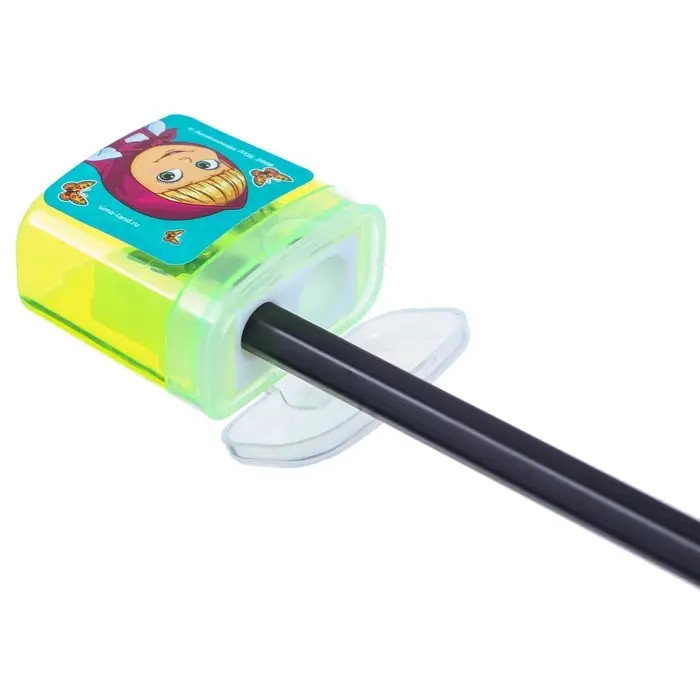 Точилка пластиковая с контейнером, двойная, МИКС, &laquo;Маша и медведь&raquo;