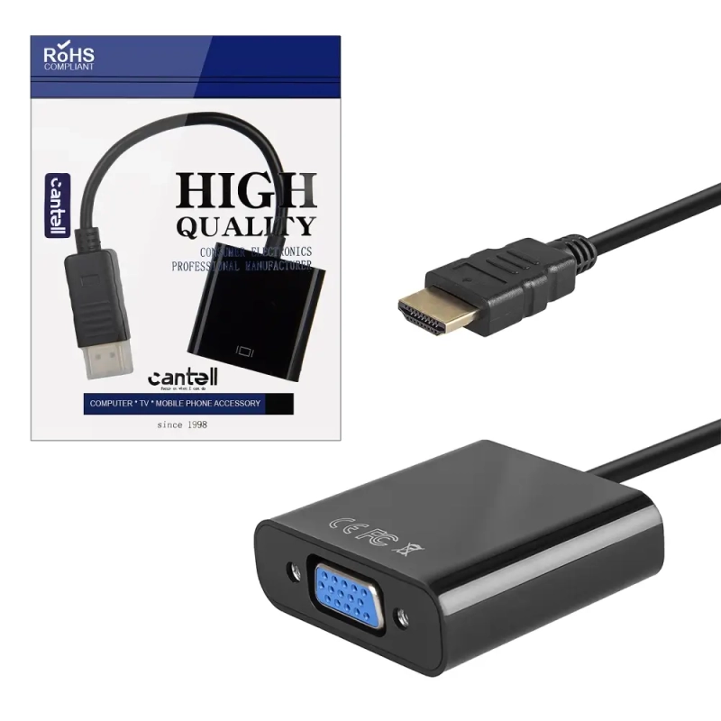 Переходник VGA -  HDMI H118 черный