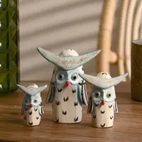 Сувенир дерево "Совушки" (набор 3 шт: 11, 9 и 7 см)