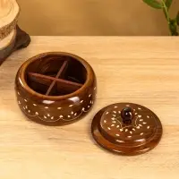 Ваза для конфет "Ассорти" 15х15х10 см, дерево шишам