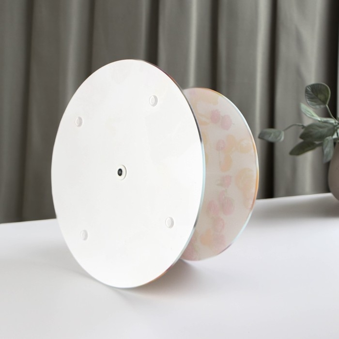 Фруктовница стеклянная 2-х ярусная Доляна &laquo;Фруктовый лёд&raquo;, d=25/20 см ㅤ