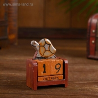 Календарь настольный "Черепаха" дерево 10х7 см