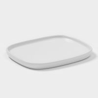 Маслёнка Доляна &laquo;Зефир&raquo;, 16&times;13,5&times;5 см, керамика, белая