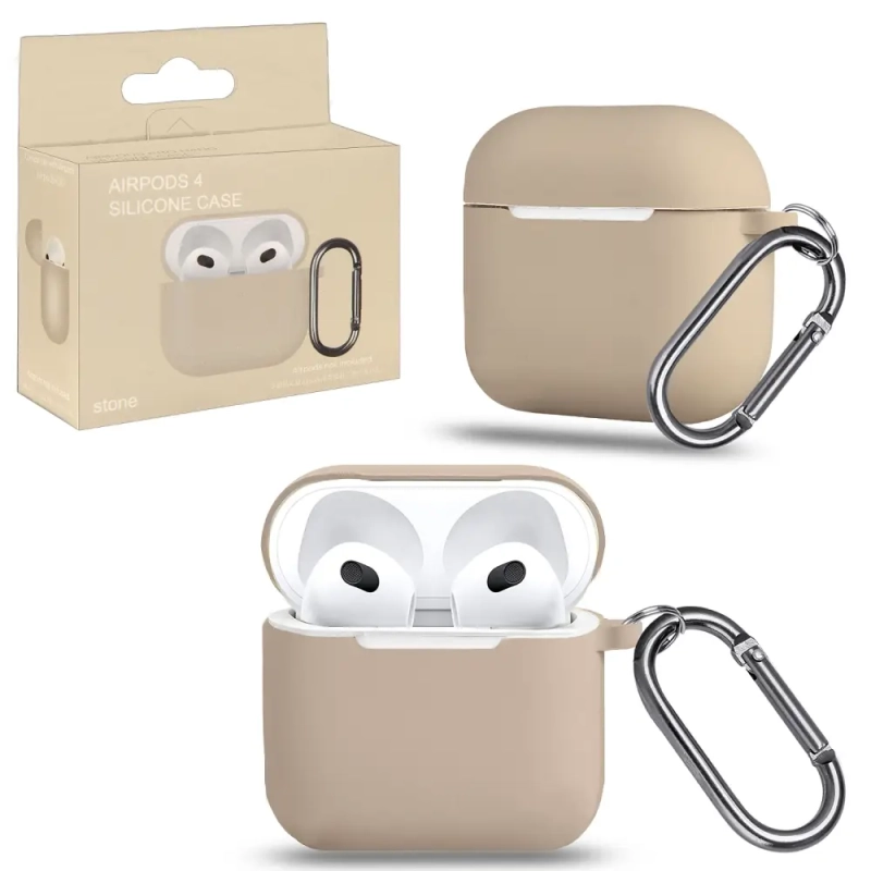 Чехол APods 4 с карабином №1 stone