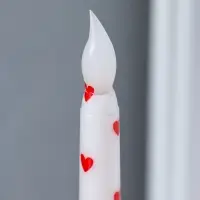 Свечи светодиодные "Античные. Сердечки" набор 2 шт 2хААА 2х2х27,5 см 2,5х7х32 см