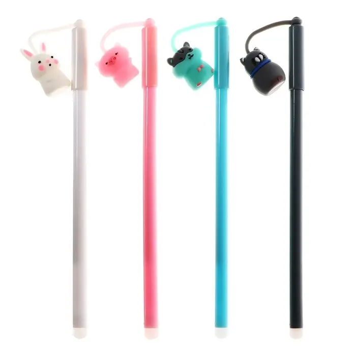 Ручка - прикол с подвеской Calligrata &laquo;Зверушка&raquo;, гелевая, МИКС