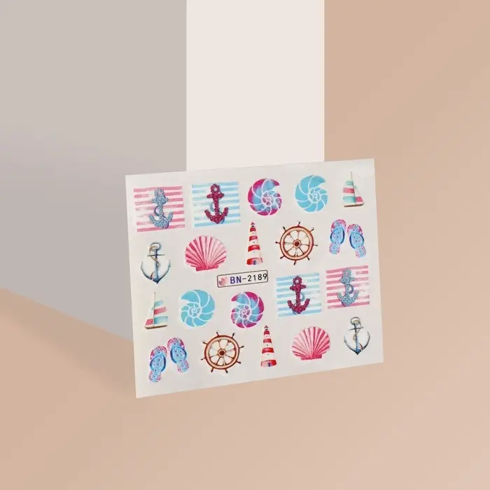 Слайдеры для ногтей &laquo;Якори&raquo;, разноцветные