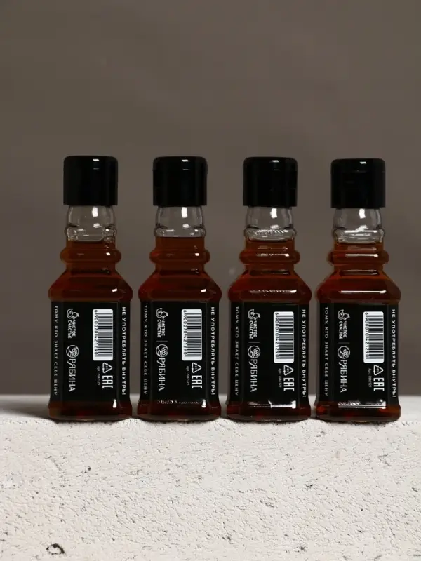 Набор мини виски гелей для душа "Крутой мужик" в паке, 4х100