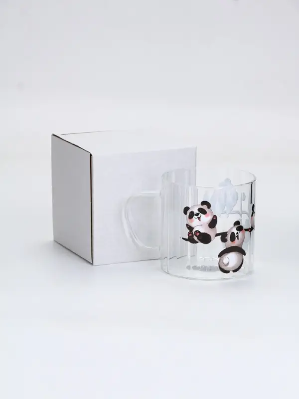 Кружка стеклянная &laquo;Панды&raquo;, 650 мл