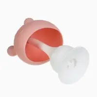 Прорезыватель силиконовый для зубов с погремушкой 3 в 1 M&B &laquo;Зайка&raquo;, розовый