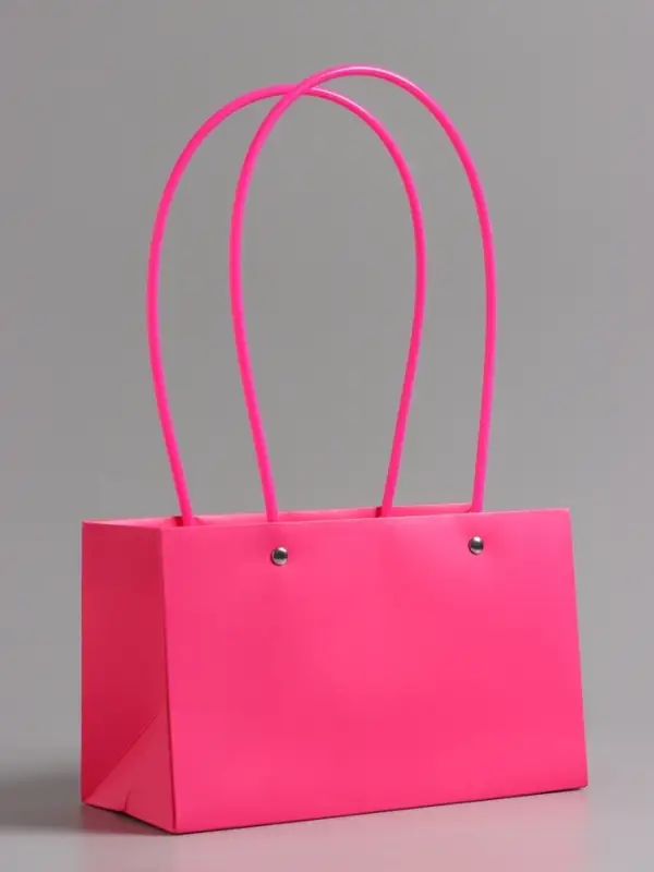 Сумка для цветов влагостойкая, фуксия, 22x10.5x13.5 см