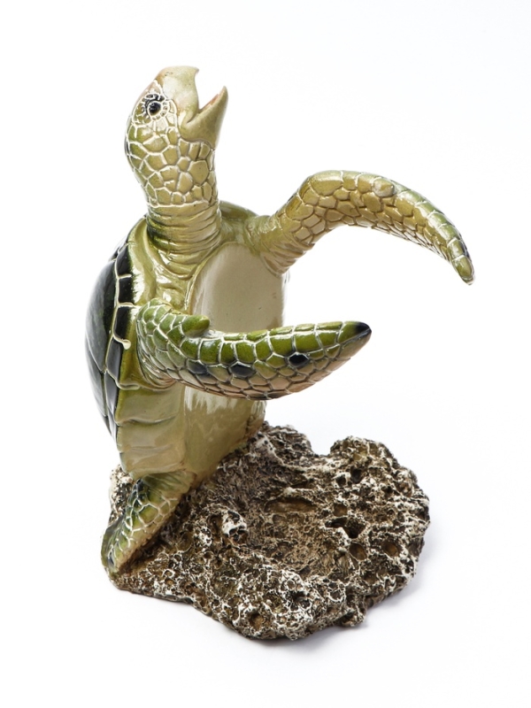 Подставка для бутылки "Черепаха" зеленая, 12х11х19см