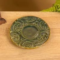 Чашка с блюдцем &laquo;Черепашка&raquo;, 13&times;13&times;7 см, керамика, зелёная