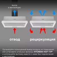 Вытяжка встраиваемая HBH 6235 WG белый