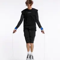 Скакалка скоростная Arriba, черная с серым