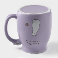 Кружка керамическая с деревянной крышкой и ложкой &laquo;Котик&raquo;, 500 мл, цвет и рисунок МИКС