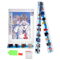 Алмазная мозаика с полным заполнением на холсте &laquo;Близнецы путешественники&raquo;&lrm;, 20 х 30 см