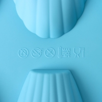 Форма для выпечки Доляна &laquo;Подводный мир. Ракушка&raquo;, силикон, 28&times;17&times;2 см, 9 ячеек (6,7&times;4,5&times;1,3 см), цвет голубой