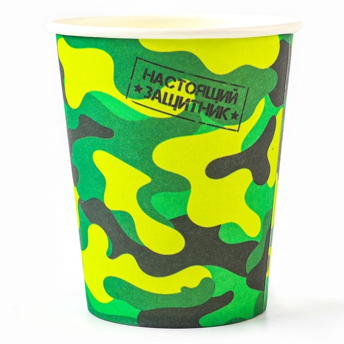 Набор посуды одноразовый &laquo;Военный&raquo;, 12 стаканов, 12 тарелок