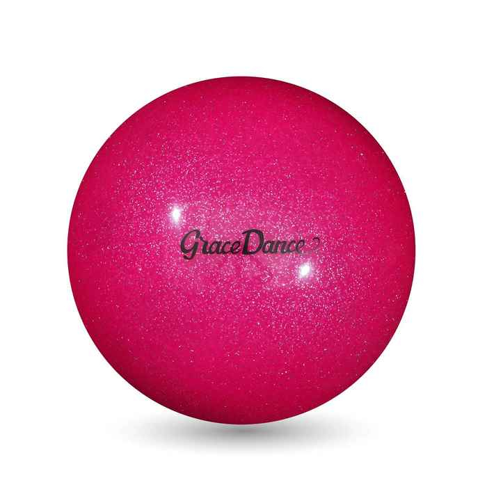 Мяч для художественной гимнастики Grace Dance, d=16,5 см, цвет розовый с блеском