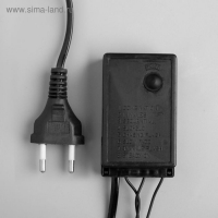 Гирлянда &laquo;Нить&raquo; 10 м с насадками &laquo;Шарики 1.5 см&raquo;, IP44, тёмная нить, 100 LED, свечение синее, 8 режимов, 220 В