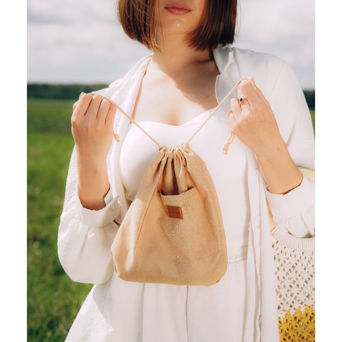 Сумка женская SL Home, ручное плетение, хлопок, кольцо 14,5 см, 30&times;45 см