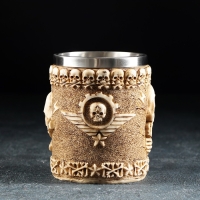 Кружка из нержавеющей стали &laquo;Череп. Хэллоуин&raquo;, 400 мл, цвет бежевый