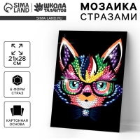 Мозаика стразами &laquo;Кот в очках&raquo;. Набор для творчества