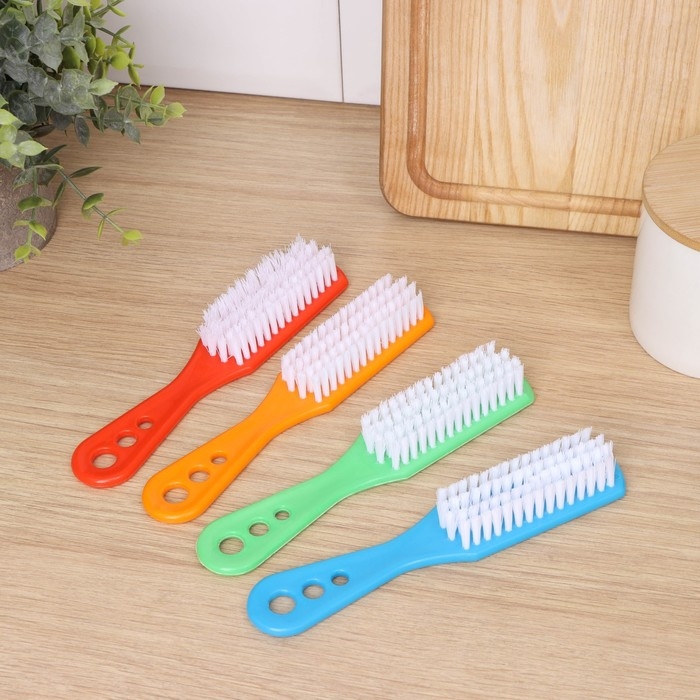 Щётка для овощей и фруктов с ручкой Доляна, 17&times;3,3&times;2 см, цвет МИКС