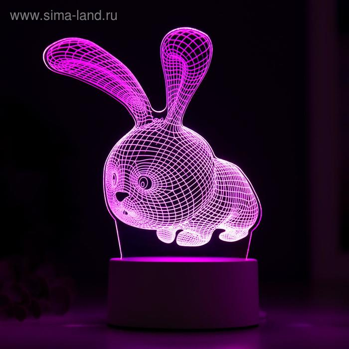 Светильник "Кролик" LED RGB от сети 9,5х14х19 см RISALUX