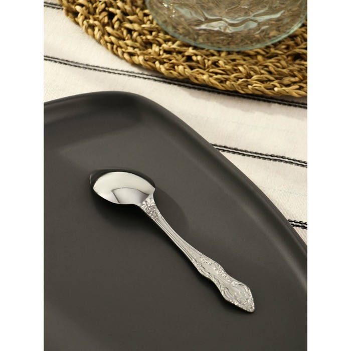 Ложка чайная &laquo;Тройка&raquo;, h=14 см, толщина 1,5 мм, художественная роспись