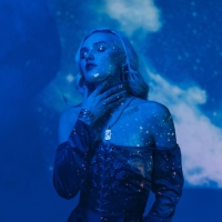 Кулон &laquo;Полумесяц&raquo; звёзды, волки, цвет синий в золоте, 60 см