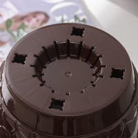 Горшок с поддоном &laquo;Камешки&raquo;, 5 л, цвет шоколадный