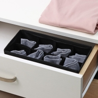 Органайзер для хранения белья Доляна &laquo;Смарт&raquo;, 8 ячеек, 28,5&times;13,5&times;10 см, цвет чёрный