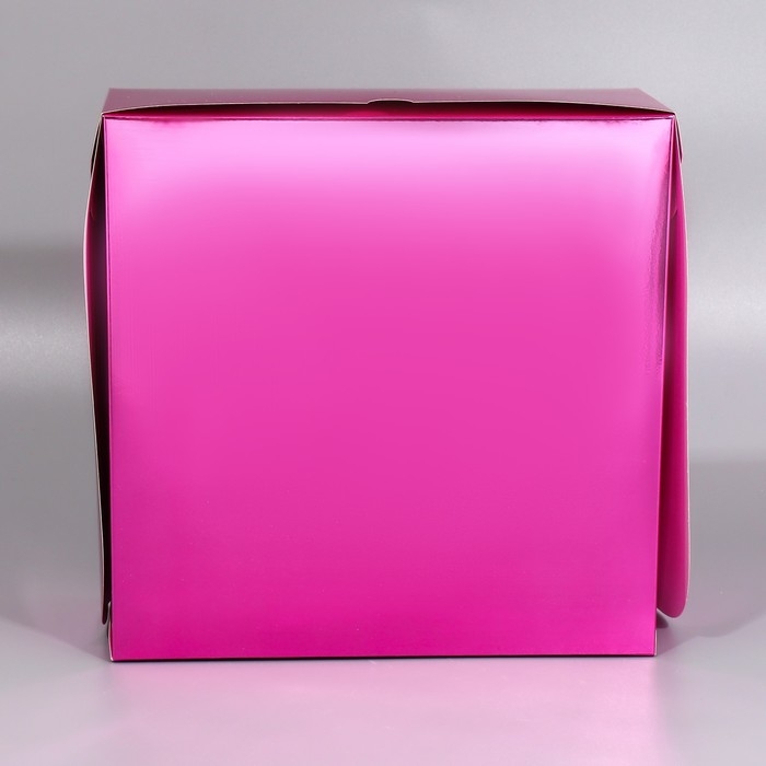 Коробка для капкейков, кондитерская упаковка с окном, 9 ячеек &laquo;Розовая&raquo;, 25 х 25 х 10 см