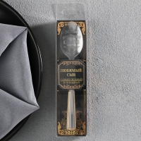 Ложка чайная с гравировкой &laquo;Любимый сын&raquo;, в подарочной коробке, 3 х 14 см.