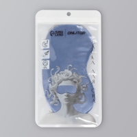 Маска для сна &laquo;ШЁЛК&raquo;, 19 &times; 10 см, резинка одинарная, цвет тёмно-синий