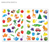 Наклейки многоразовые набор &laquo;Обучающие&raquo; №1, 3 шт., формат А4