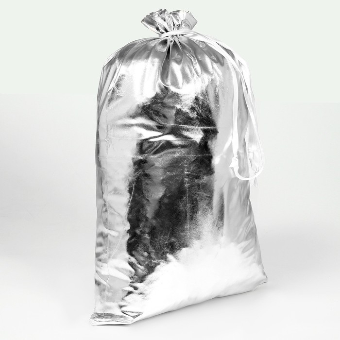 Подарочный мешок Деда Мороза, цвет серебро, 60 &times; 40 см, на новый год