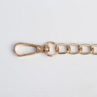 Цепочка для сумки, с карабинами, железная, 9 &times; 14 мм, 120 см, цвет золотой