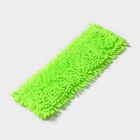 Насадка для плоской швабры Доляна, микрофибра букли, 43&times;13 см, цвет зелёный