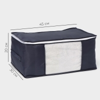 Кофр для хранения вещей LaDо́m, 45&times;30&times;20 см, цвет графитовый