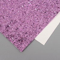 Лист для творчества иск.кожа "Крупные блёстки" светлый фиолет лист 33х20 см толщина 0,84 мм