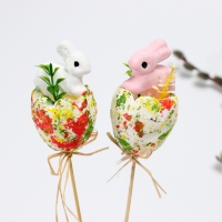 Декор на палочке пасхальный &laquo;Зайцы&raquo; 5 &times; 10 &times; 25 см