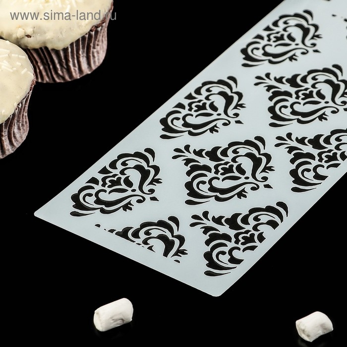 Трафарет кондитерский для нанесения айсинга &laquo;Барокко&raquo;, 23&times;10 см