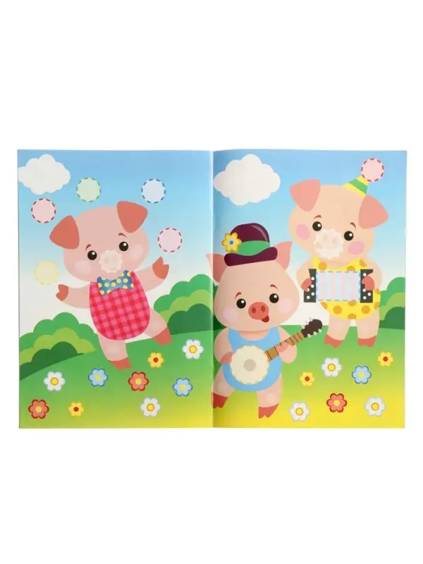 Книжка с наклейками "Сказки", 16 стр